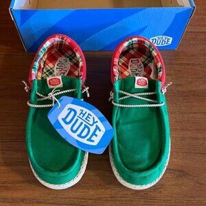 Hey Dude Shoes Wally Holiday Elf New With Tags Size J3